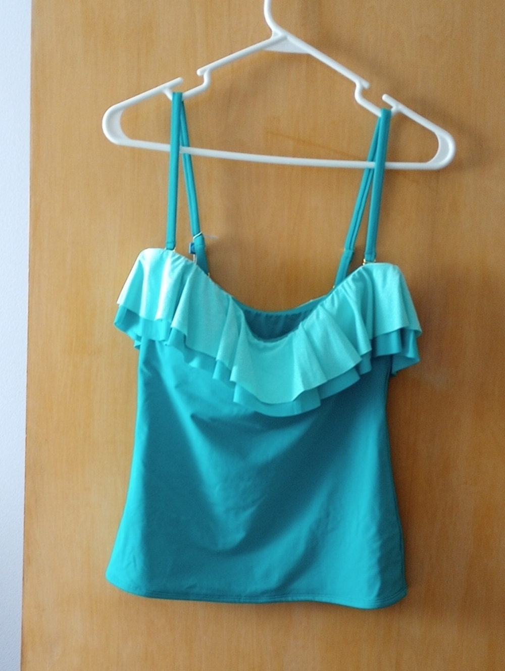 Bleu Rod Beattie Teal Ruffle Camisole
